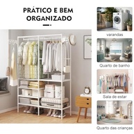 Arara Armário com Sapateira e Cabideiro em Branco – Organize seu Espaço com Estilo - imagem 4