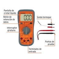 Multímetro Digital Profissional Truper MUT-39: Precisão e Versatilidade para Seus Projetos Elétricos - imagem 4