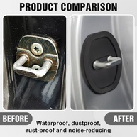 Kit 4 Capas Protetoras de Trava de Porta de Carro em Silicone - Proteção e Silêncio - imagem 4