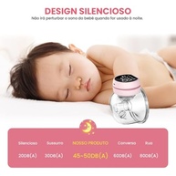 Bomba de Tirar Leite Elétrica Portátil Recarregável - Bombinha Rosa Silenciosa com 4 Modos e 9 Níveis - imagem 5