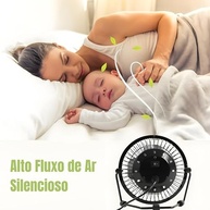 Mini Ventilador USB Silencioso 360° - Design Compacto em Metal para Mesa, Notebook e Viagens - imagem 5