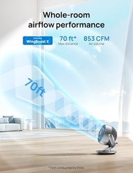 Dreo Ventilador Circulador Inteligente 33cm - Silencioso, Oscilante 120°+90°, Controle Remoto e App - imagem 4