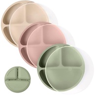 WeeSprout Pratos Divididos com Tampas para Bebês e Crianças - Silicone Alimentar Inquebrável - imagem 2