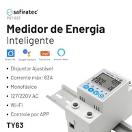 Medidor de Energia Inteligente Wifi Safiratec TY63A: Controle e Economize com Tuya Smart Life - imagem 4