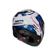 Capacete Moto Bieffe B-Dynamic Attractie Azul/Branco c/ Óculos Solar Interno e Viseira Transparente - imagem 5