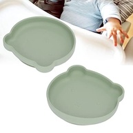 Prato de Sucção em Forma de Urso para Bebês - Silicone Seguro e Divertido para Autoalimentação - imagem 3
