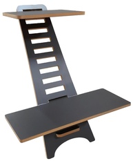 Suporte Standing Desk para Notebook 71cm Grafite - Ajustável e Ergonômico - imagem 1