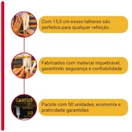 Talher Garfo e Faca Inquebrável Descartável Premium – Kit Completo para Churrasco e Festas (Branco) - imagem 5