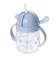 Caneca Infantil Stitch com Tampa e Canudo 350ml - Azul | Segura, Divertida e Ideal para Crianças - imagem 2