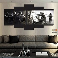 Quadros Decorativos Counter Strike 63x130cm em Tecido - 5 Peças para Sala e Escritório - imagem 2