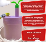 Copo Térmico Infantil 400ml com Tampa, Alça e Canudo - Lilás - imagem 3
