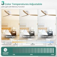 Ventilador de Teto Sofucor 132cm com Luz LED e Controle Remoto - 6 Velocidades e Design Moderno - imagem 4