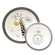 Kit Prato e Tigela Infantil Zoo com Ventosa - Design Divertido e Seguro para Refeições - imagem 2