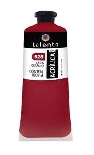 Tinta Acrílica Talento 100ml Laca Gerânio - Lavável e Versátil para Artesanato e Pintura - imagem 1
