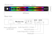 Medidor VU Decibelvibe TNZ SGVUM6: Áudio Gráfico com 19 Cores e Conectividade Flexível (Ouro) - imagem 4