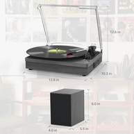 Toca-Discos VEDO Retro com Bluetooth e USB: Reviva o Vinil com Estilo! - imagem 3