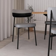 Cadeira Fixa Alloa 50 X 44,7 X 83,8 cm - Design Contemporâneo com Toques Retrô em Aço e Tecido - imagem 3