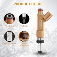 Kit 4 Bicos Injetores 12 Furos para Toyota Corolla, Matrix e Scion xD 1.8L - Desempenho e Eficiência - imagem 3