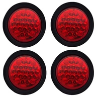 Kit 4 Luzes Traseiras LED Redondas 10cm para Reboque - Super Brilhantes e à Prova d'Água - imagem 1