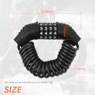 Trava de Capacete Retrátil com Combinação: Segurança Essencial para Motos e Bicicletas - imagem 3