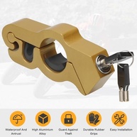 Trava Antifurto Guidão Moto Universal - Segurança Reforçada e Ajustável (Ouro - 2 Peças) - imagem 4