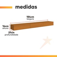 Rack Suspenso para TV até 75" com 3 Portas - Design Elegante e Moderno - imagem 4