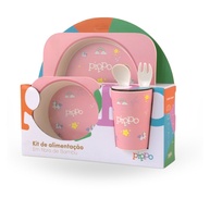 Kit Alimentação Infantil em Fibra de Bambu - 5 Peças Seguras e Sustentáveis | Pippo Unicórnio - imagem 1