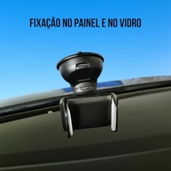 Suporte Veicular Universal 360° para Celular e GPS: Fixação Premium no Painel/Vidro com Trava Automática e Antivibração - imagem 5