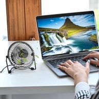 Mini Ventilador USB Portátil 360° com Design Metálico - Silencioso e Compacto para Casa, Escritório e Viagens - imagem 3
