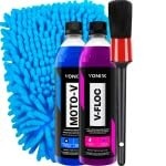 Kit Completo Limpeza Moto Vonixx: Moto-V, V-Floc e Luva Tentáculos Karbox - imagem 1