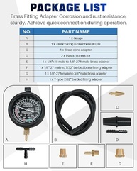 DASBET Kit Testador de Bomba de Combustível e Vácuo: Diagnóstico Preciso para seu Carro - imagem 3