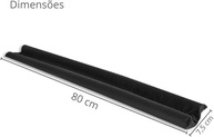 Veda Porta Rolinho Duplo 80cm Preto: Isolamento Térmico, Acústico e Proteção Total Contra Insetos e Poeira - imagem 2