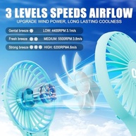 QQT Mini Ventilador Portátil Recarregável com 3 Velocidades - Leve e Potente para Qualquer Lugar - imagem 3
