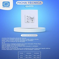 Interruptor Dimmer para Ventilador de Teto com 3 Lâmpadas - Controle Total de Iluminação e Velocidade - imagem 4