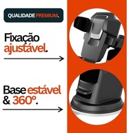 Suporte Veicular Universal Giratório 360° com Trava Automática e Ventosa Forte para Painel - imagem 4