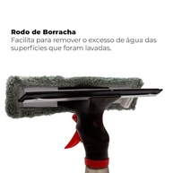 PowerMop 3 em 1 - Limpa Vidros com Spray, Esfregão e Rodo - Vermelho e Cinza - imagem 5