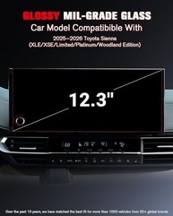 Protetor de Tela ASZSK 12.3" para Toyota Sienna 2025-2026: Brilho HD, Vidro Temperado 9H+ e Toque Suave - imagem 3