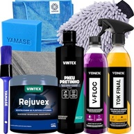 Kit Completo Lavagem Moto e Carro Vonixx: V-Floc, Pretinho, Tok Final e Acessórios Premium - imagem 2