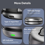Carregador 3 em 1 Dobrável: iPhone, Apple Watch e AirPods - imagem 4