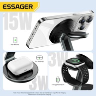 Carregador 3 em 1 Essager: iPhone, Apple Watch e AirPods - imagem 4