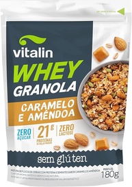 Vitalin Whey Granola Caramelo e Amendoa ZERO 180G - imagem 1
