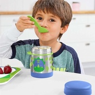 Pote Térmico Skip Hop Zoo Porco Espinho com Talher - Mantenha as Refeições Frescas e Divertidas - imagem 3