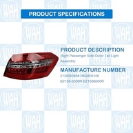 Luz Traseira Externa Direita Mercedes Benz W212 E350 E550 E63 AMG 2010-2013 - Qualidade e Segurança - imagem 3