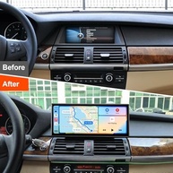 Tela Vertical HD 12.3" Azul Antirreflexo para BMW X5 E70 X6 E71 CIC: CarPlay, Android Auto e Mais! - imagem 4