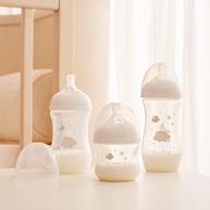 Kit 3 Mamadeiras Easy Flow Nuvem Branca 120/270/330ml - Sistema Anticólico Buba - imagem 3