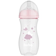 Mamadeira Buba Easy Flow Nuvem Rosa 330ml - Anticólica e Livre de BPA - imagem 1