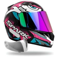 Capacete Ebf Spark Dragon Preto e Rosa com Viseira Camaleão - Estilo e Segurança - imagem 2