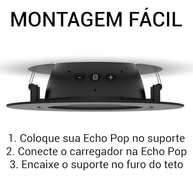 Suporte de Teto para Alexa Echo Pop: Instalação Discreta e Som Imersivo - imagem 5