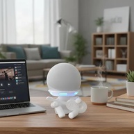 Suporte Alexa Echo Dot 4 e 5 com Design Decorativo - Esculturas em 3D para Som e Decoração - imagem 1