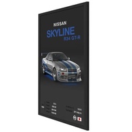 Quadro Nissan Skyline R34 GT-R 40x60cm - Impressão Premium com Moldura Ecológica - imagem 4